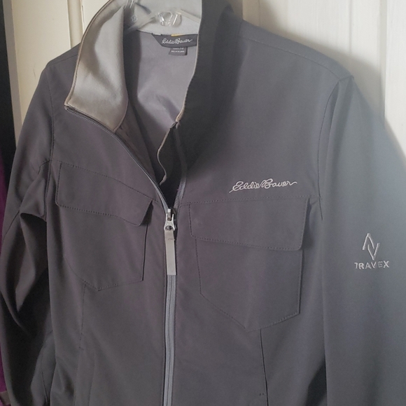 Gray Eddie Bauer Softshell Jacket - Picture 3 of 5